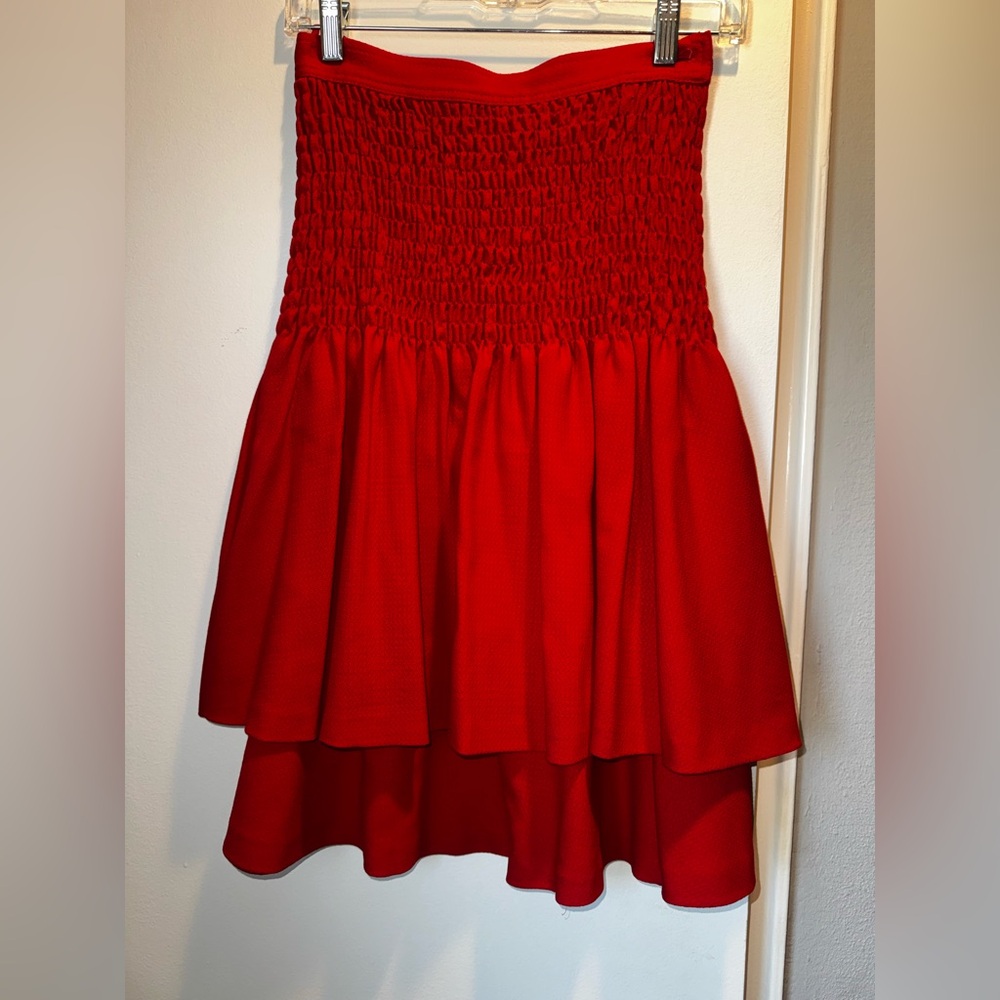 Vintage Valentino Smocked Ruffle Tier Skirt